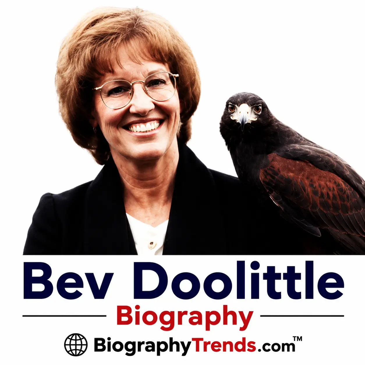 Bev Doolittle Biography portrait of the American camouflage artist with nature background