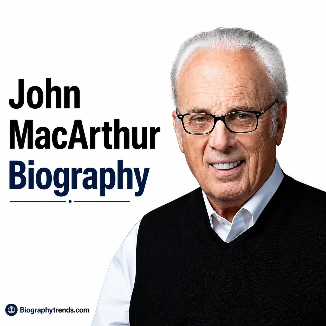 Portrait of Pastor John MacArthur preaching