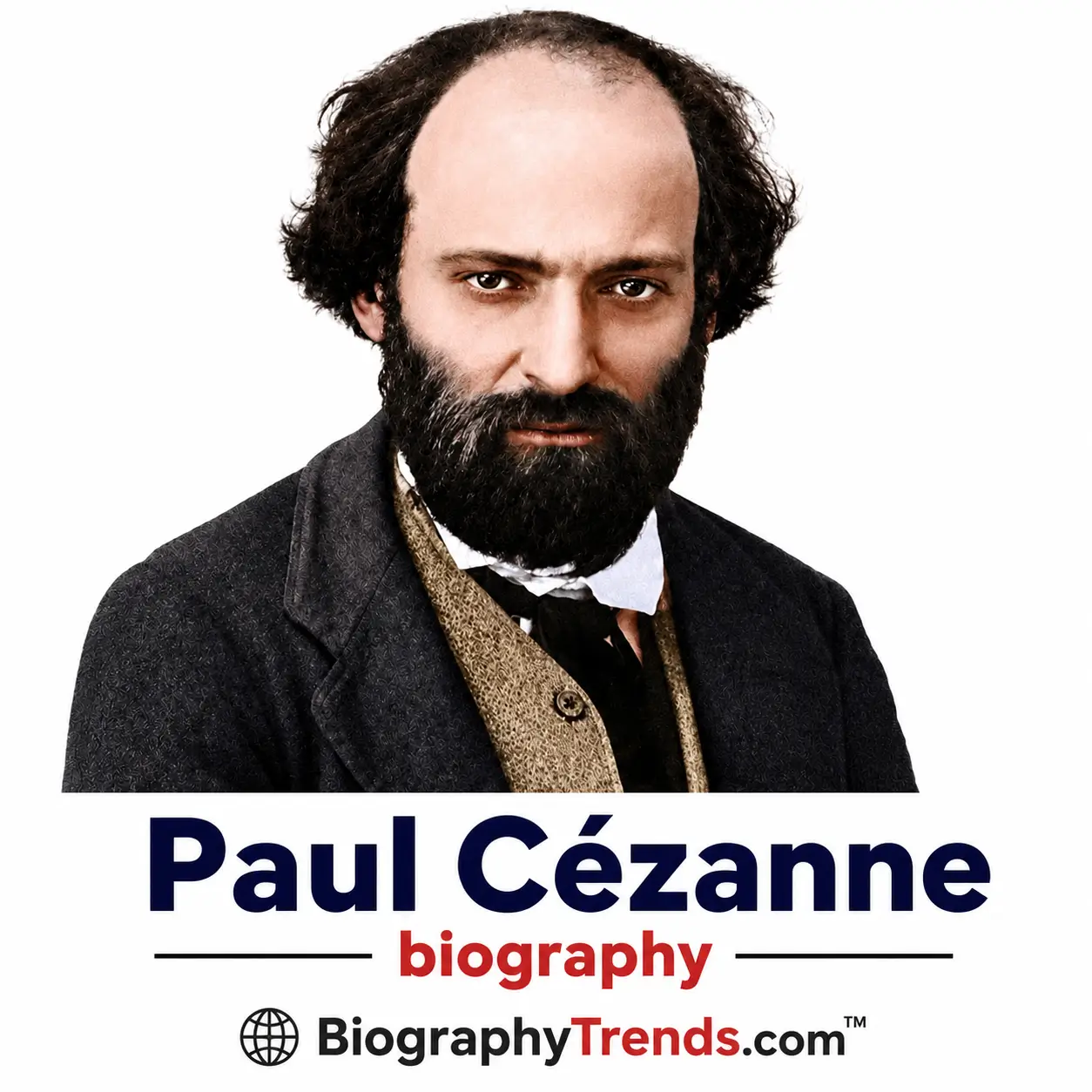 Paul Cézanne Biography portrait of the French Post Impressionist painter with white beard